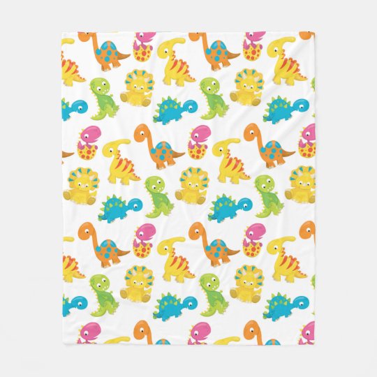 Adorable Dinosaur Fleece Blanket