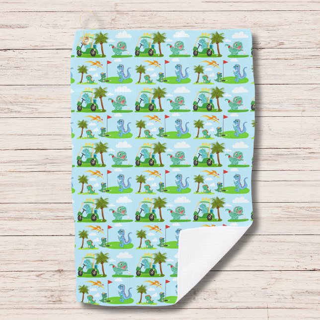   Adorable Dinosaur Golf Kids Pattern  Towel (Creator Uploaded)