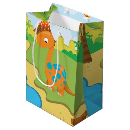 Adorable Dinosaur Medium Gift Bag