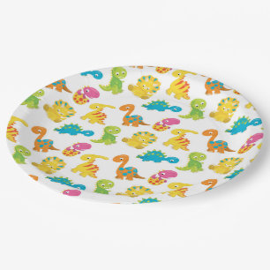Adorable Dinosaur Paper Plates
