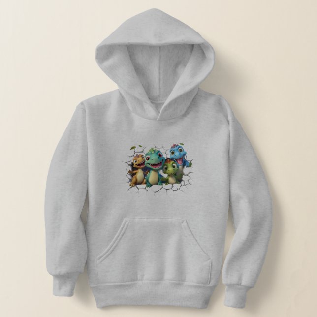 "Adorable Dinosaur Squad" Hoodie (Laydown)