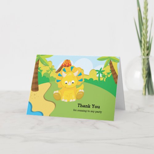 Adorable Dinosaur Thank You Card