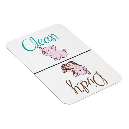 Adorable Dishwasher Magnet Clean/dirty Piggies