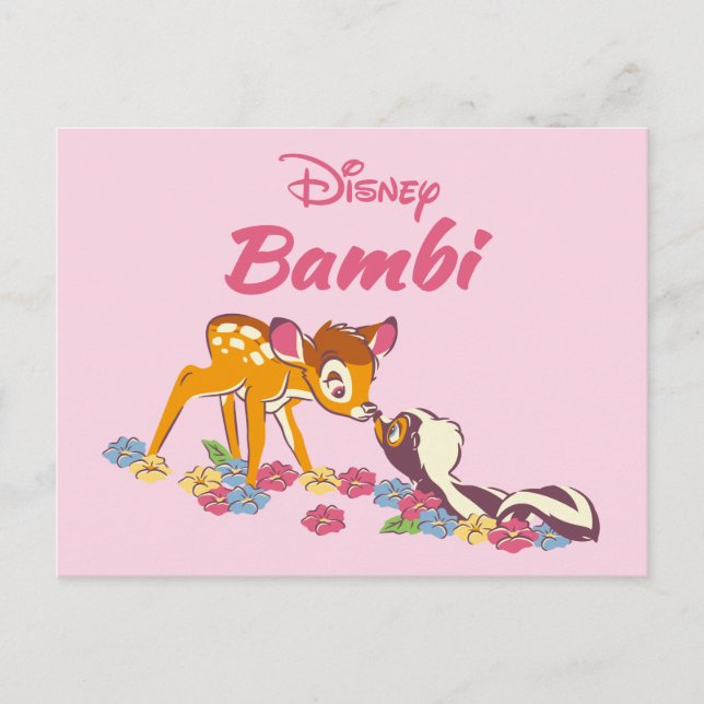 Adorable Disney Bambi "Sweet as Can Be" Postcard (Front)