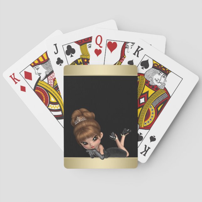 Adorable Diva Princess Poker Cards (Back)