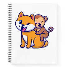 Adorable Dog and Monkey Cartoon Duo