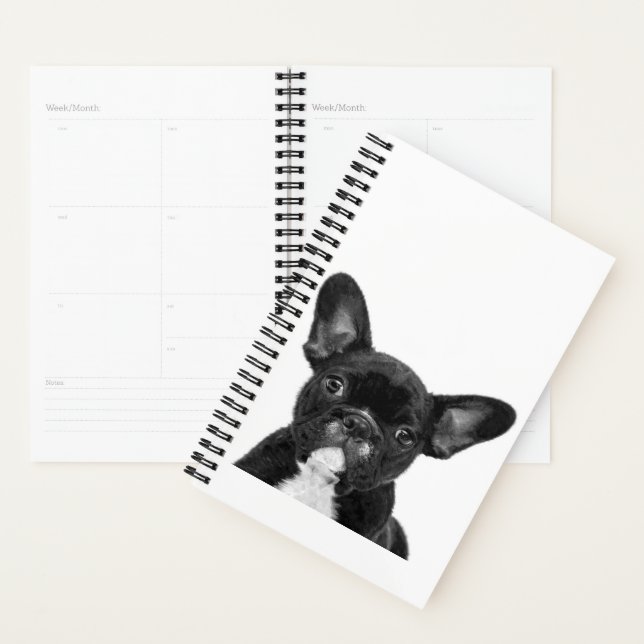 Adorable Dog | Black French Bulldog Face Planner (Display)