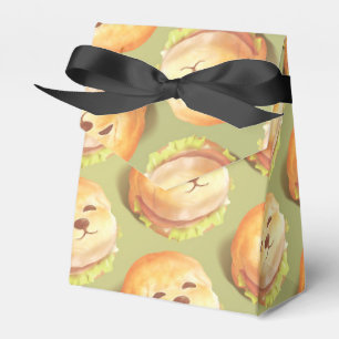 Adorable Dog Face Burger Pattern Favor Boxes