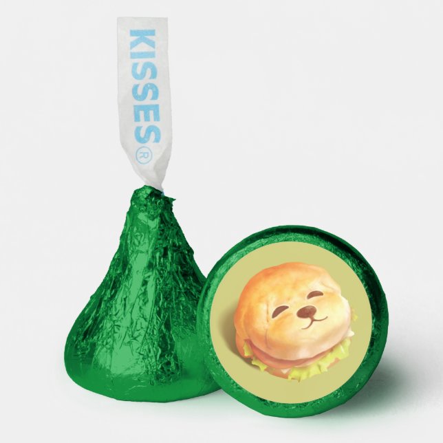 Adorable Dog Face Burger Pattern Hershey®'s Kisses® (Front)