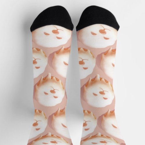 Adorable Dog Face Donut Socks