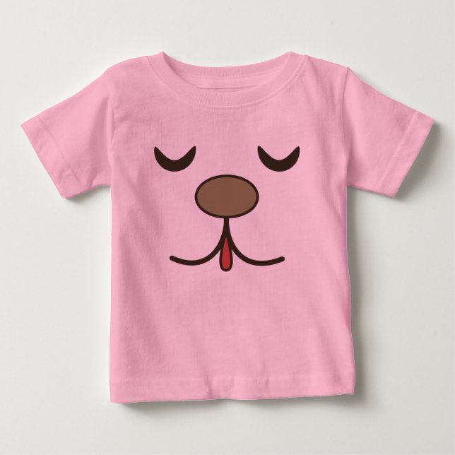 Adorable dog face pink  baby T-Shirt (Front)