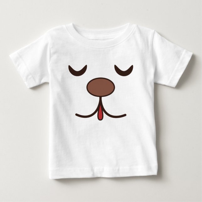 Adorable dog face white baby T-Shirt (Front)