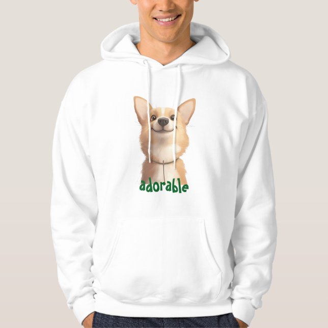 Adorable Dog Illustration Hoodie - Perfect for Pet (Front)