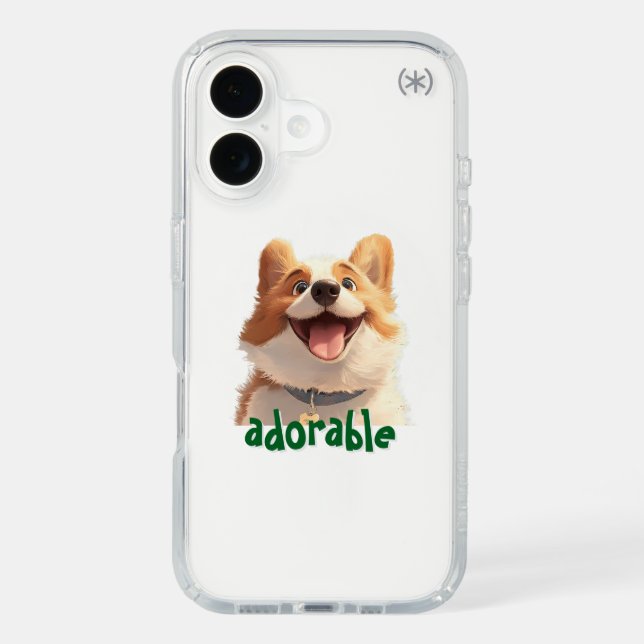Adorable Dog Illustration Phone Case (Front)