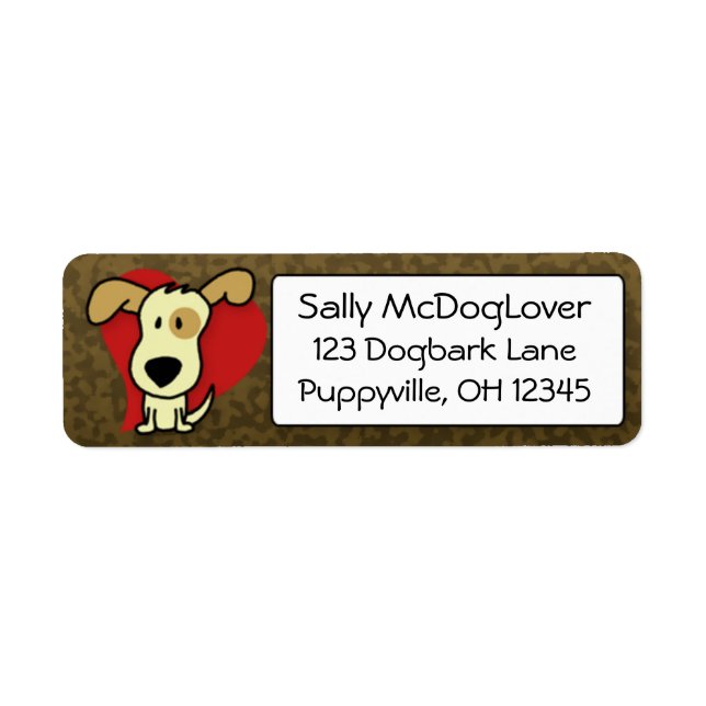 Adorable Dog Label (Front)