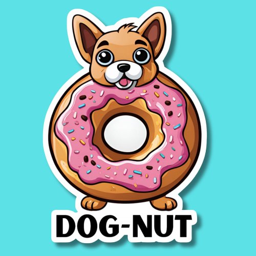 Adorable Dog_Nut Waterproof  Sticker