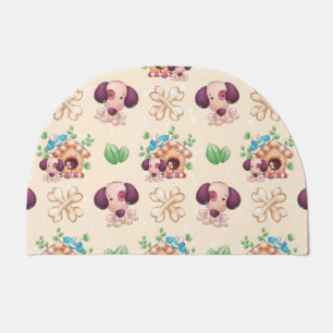 Adorable Dog Pattern  Doormat