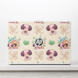 Adorable Dog Pattern HP Laptop Skin
