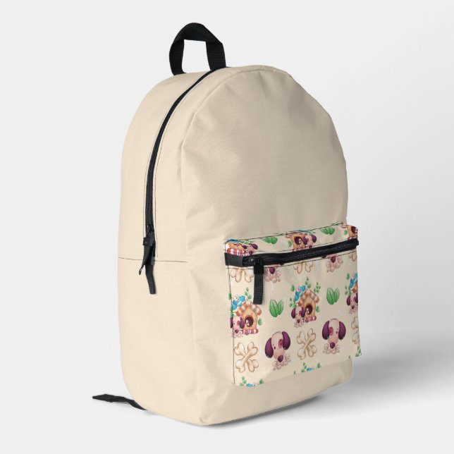 Adorable Dog Pattern  Printed Backpack (Back Corner Left)