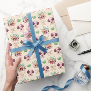 Adorable Dog Pattern Wrapping Paper