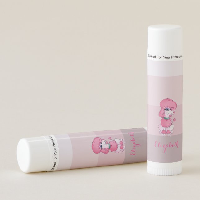 Adorable Dog , Stripes- Personalized Lip Balm (Front)
