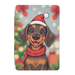 Adorable Dog Wearing Santa Hat iPad Mini Cover