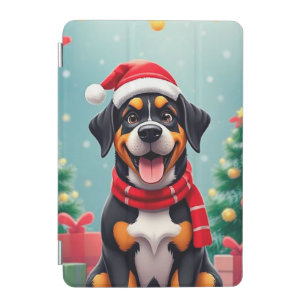 Adorable Dog Wearing Santa Hat iPad Mini Cover