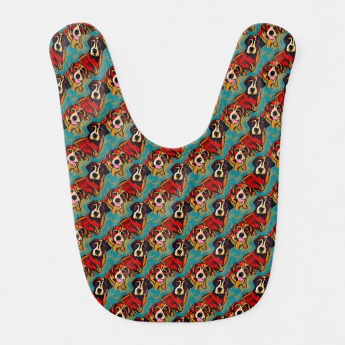 Adorable dogs baby bib