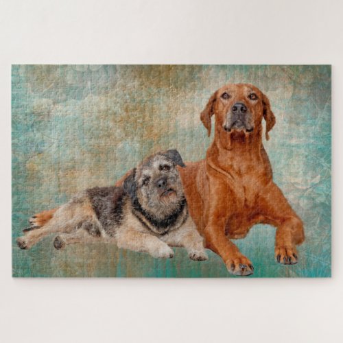 Adorable Dogs On Art Jigsaw Puzzle