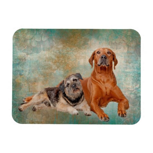 Adorable Dogs On Art  Magnet