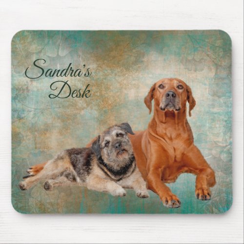 Adorable Dogs On Decopage Art  Mouse Pad