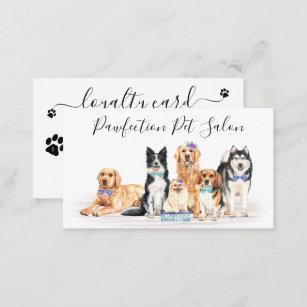 Dog Grooming Loyalty Cards Dog Grooming Business Printable Business Card Pet  Business Grooming Salon Loyalty Card Dog Groomer -  Sweden