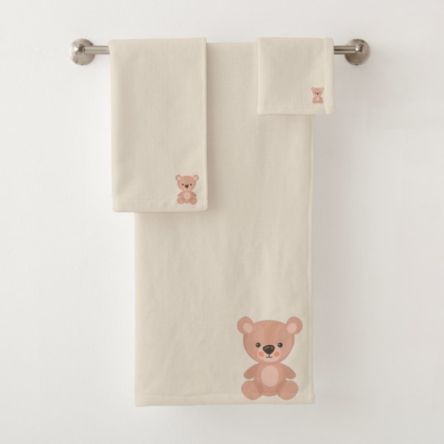 Adorable doll pastel baby bath towel set (Insitu)