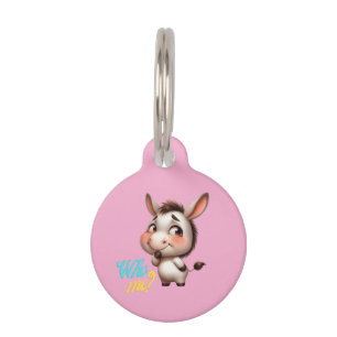 Adorable Donkey for Christmas 2024 - Perfect Gift Pet ID Tag