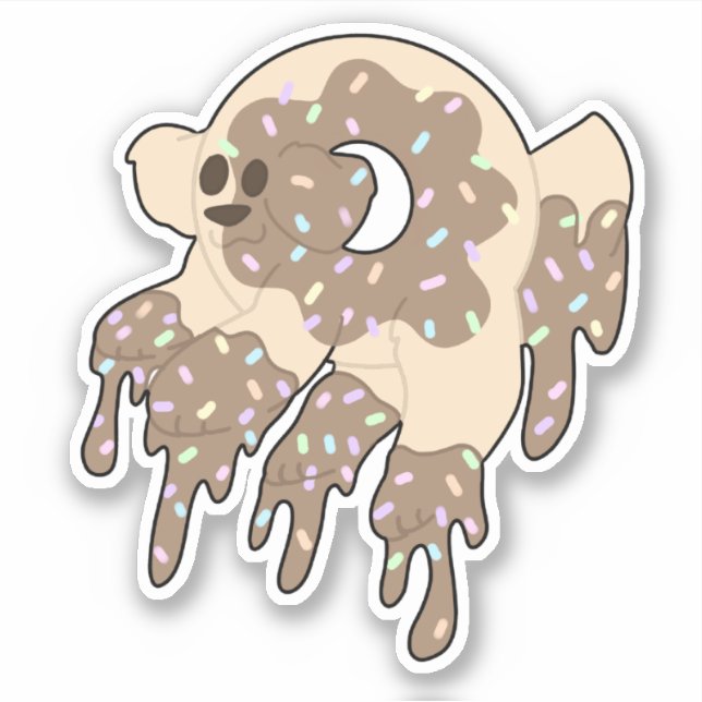 Adorable Donut Dog Sticker (Front)