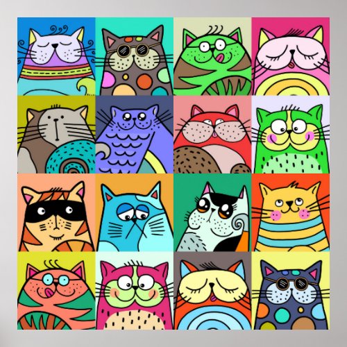 Adorable Doodle Pet Cat Community Poster