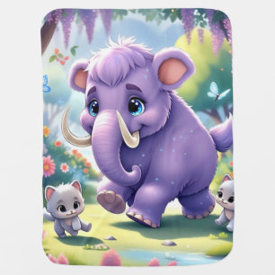 Adorable Double-sided Baby Mammoth Blanket