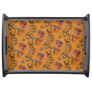 Adorable Doughnuts and Tea Serving Tray