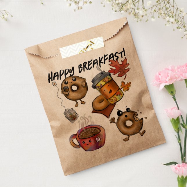 Adorable Doughnuts Coffee & Tea Favor Bag (Sealed)