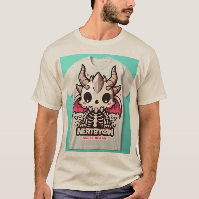 Adorable Dragon Skull Mascot Tee" T-Shirt (Front)