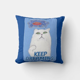 Adorable Dreaming Sweet Cat Illustration 