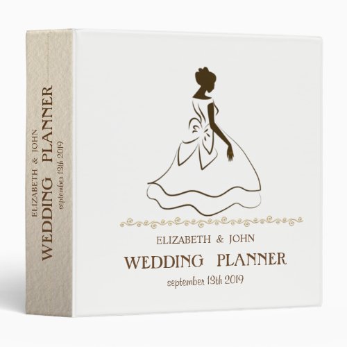 Adorable Dress  Personalized Bridal Planner 3 Ring Binder