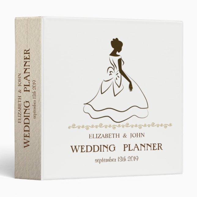 Adorable Dress  Personalized Bridal Planner 3 Ring Binder (Front/Spine)