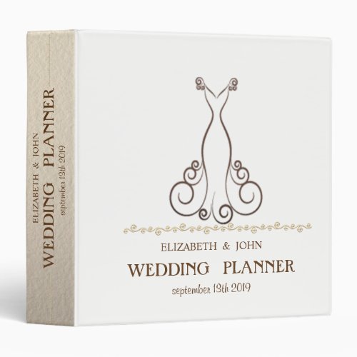 Adorable Dress  Personalized Bridal Planner Binder