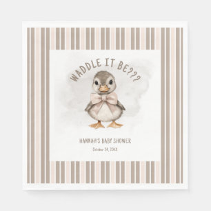 Adorable Duckling Waddle It Be Baby Shower Napkins