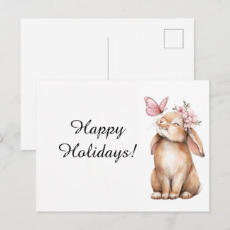Adorable  Easter a cute bunny  Postcard