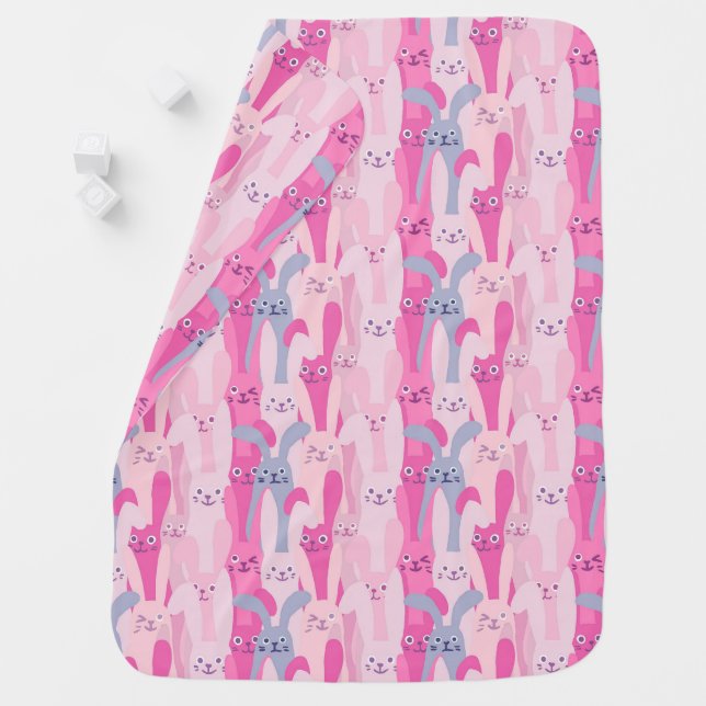 Adorable Easter Bunnies Pattern | Baby Blanket (In Situ)