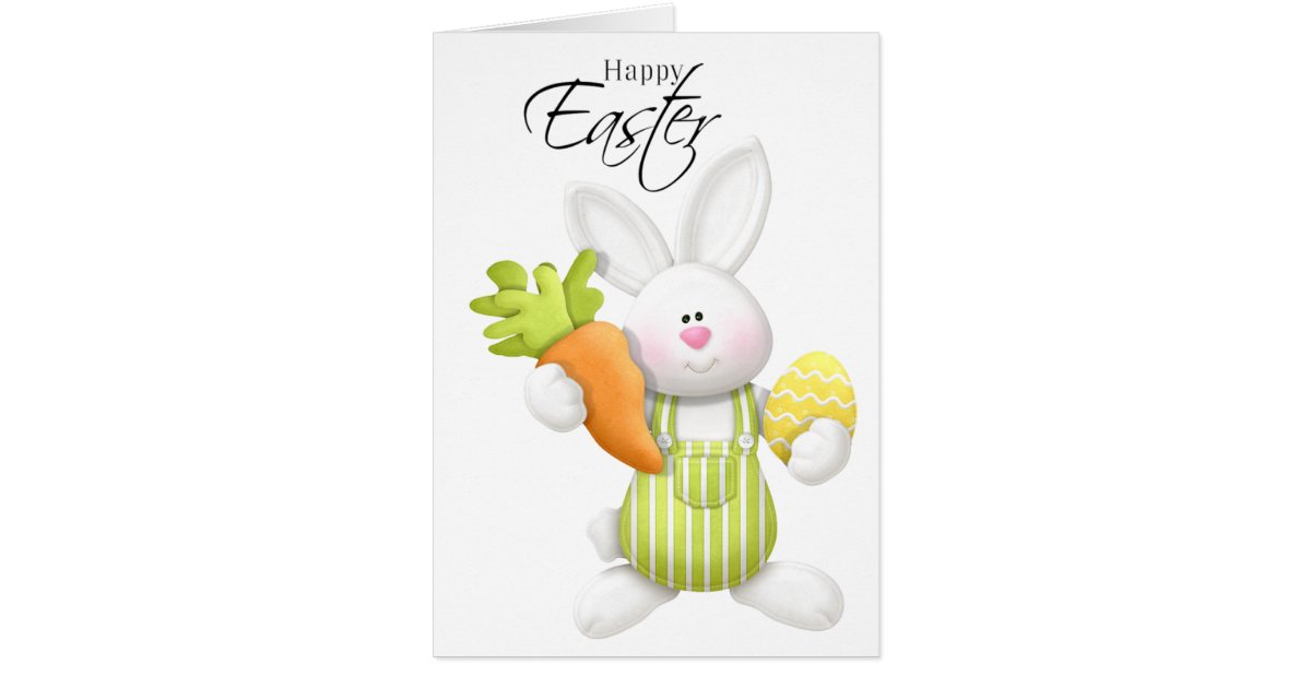 Adorable Easter Bunny Card | Zazzle.com