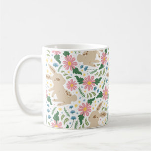 adorable Easter Bunny & Eggs Pattern Coffee Mug