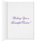 Adorable Easter bunny floral card (Inside (Right))
